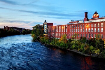 Southern Gem: Captivating 4K image of Manchester, New Hampshire - the Bustling Hub of Northern New...