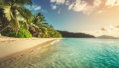 tropical beach water background