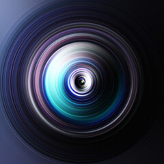 Colorful radial motion effect. Abstract rounded background. Color curves and sphere. Multi color gradient rings and circles wallpaper. Colored texture backdrop and banner.