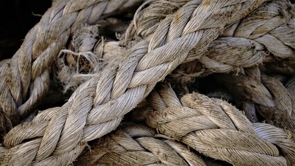 worn industrial rope texture as a background