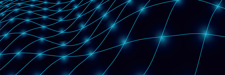 Abstract digital wave of particles. Futuristic point wave. Technology background vector. Vector illustration