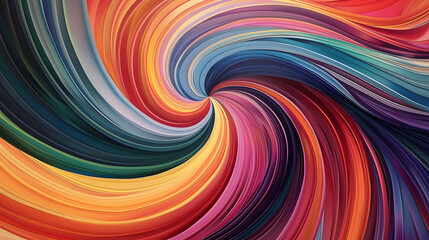 A mesmerizing whirlpool of swirling lines and curves. Spectrum of vibrant colors. Sense of fluid motion and harmonious balance. Colorful swirling background.