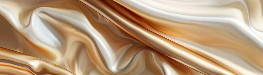 Obraz premium Smooth Silk Pillowcase: Close-Up of Smooth and Textured Silk Pillowcase with Luxurious Comfort