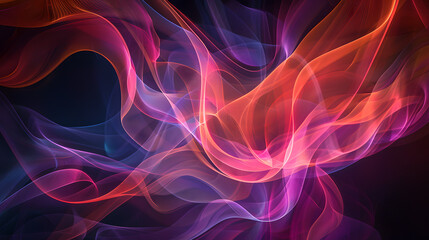 Fototapeta premium A hypnotic dance of sinuous lines and arcs, weaving together in a symphony of color that swirls and flows across the screen, imbuing the viewer with a sense of tranquility and serenity, 