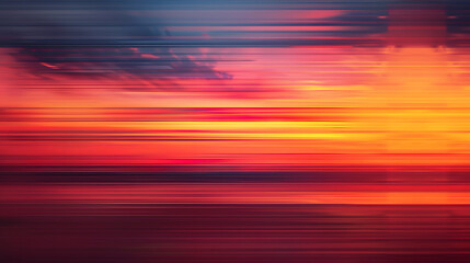 A linear abstraction of a sunset, with warm hues blending into cool tones in a gradient that spans the width of the screen. 