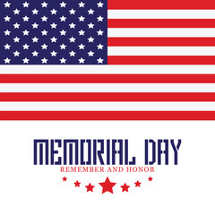 memorial day post design and decorate font design vector file