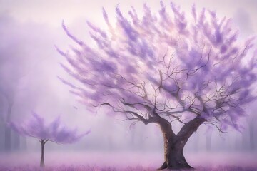 tree in the mist