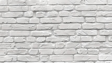 Fototapeta premium Monochrome Brick Wall Texture for Background and Design. Simple White Brick Wall, Ideal for Architecture and Construction Projects. Photography Close-up. AI