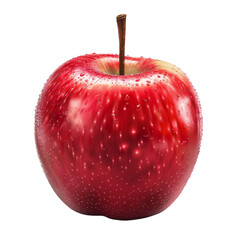 Red apple isolated on PNG background