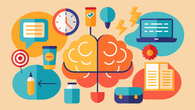 A set of mnemonic devices and memory aids helpful for students who struggle with memorization.. Vector illustration