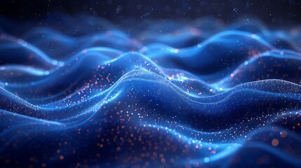 Visualize the momentum of financial markets with a dynamic and colorful digital wave.