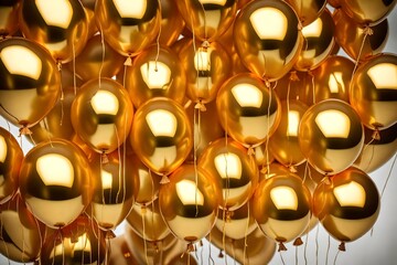 golden christmas baubles