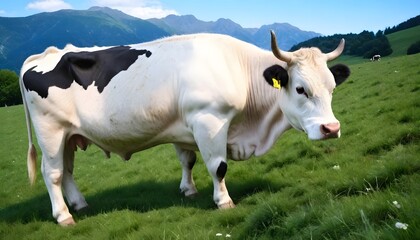 Fototapeta na wymiar cow on a meadow