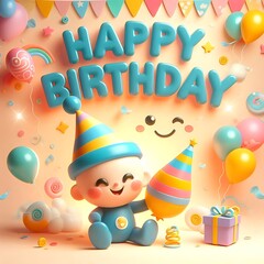 Fototapeta premium birthday party invitation card