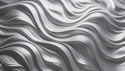 silver metal texture with waves liquid silver metallic pattern silk wavy design 3d render illustration