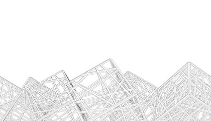 Geometric shapes vector 3d drawing