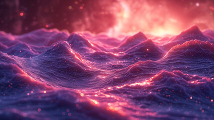 Waves of neon light washing over a landscape of endless possibility.