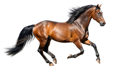 Obraz premium Young healthy horse isolated on Transparent background.