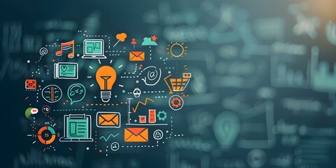 Naklejka premium Mastering the Art of Digital Marketing Leveraging Content Platforms and Analytics for Unparalleled Business Growth