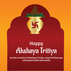 Indian Festival Akshaya Tritiya Celebration Vector Design
