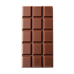 Chocolate bar on transparent background PNG cut out clipart.