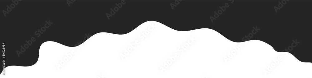 Wall mural divider header for app, banners or posters. set of template dividers shapes for website. curve lines