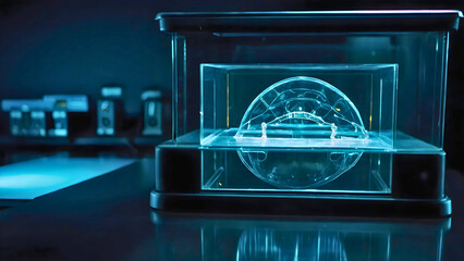 Futuristic hologram technology, which is capable of simulating anything in real reality.