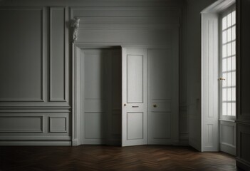 room door empty White