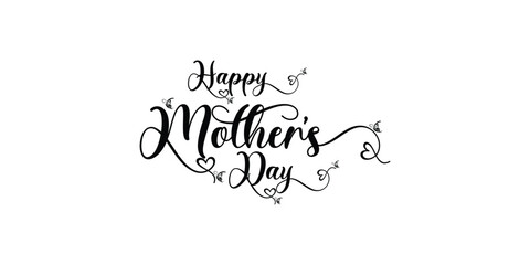 Happy Mother's Day 2024. Calligraphy handwriting design. Typography for Mother's Day. Vector illustration.