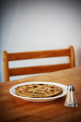 green onion pancakes on a table