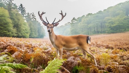 woodland deer in watercolor