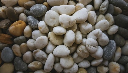 white pebbles stone for background or wallpaper
