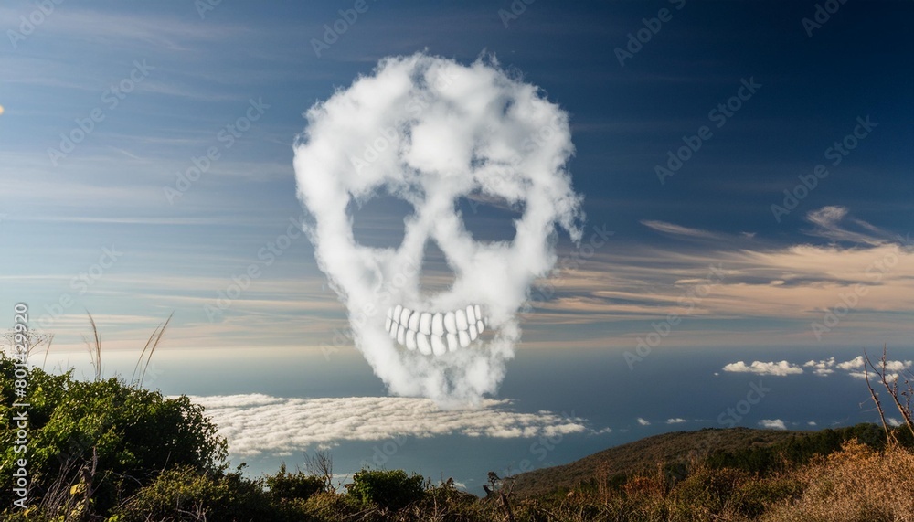 Canvas Prints skull cloud shape on sky