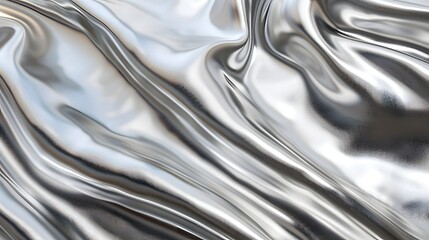 Silver metal surface texture pattern. Shiny silver texture background wallpaper. Digital artistic raster bitmap illustration. Graphic design art. AI artwork. 