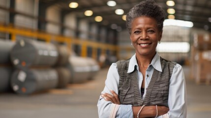 A Confident Industrial Manager Smiling