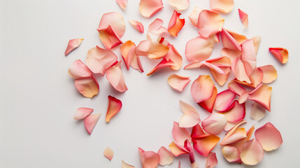 Serene backdrop with delicate petals creates an elegant atmosphere for projects.