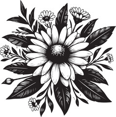black and white daisy