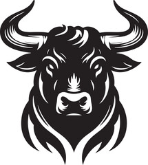 Angry Bull Silhouette Vector Illustration Design