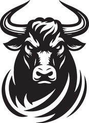 Angry Bull Silhouette Vector Illustration Design