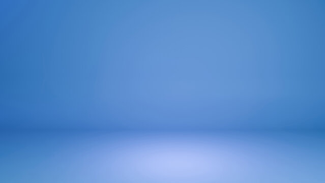 Abstract empty blue studio background. Scene for advertising, showcase, presentation, cosmetic ads, website, banner, fashion. Illustration. Product display. 3D room.