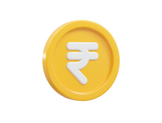 Rupee currency icon 3d rendering rupee icon illustration