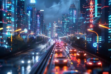 AI-driven smart city infrastructure, efficient energy and traffic management