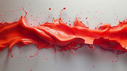 Simple yet powerful advertising vibrant object with a splash on a clear minimalist backdrop