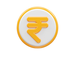 Rupee currency icon 3d rendering rupee icon illustration