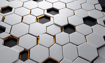 3d background with hexagons