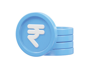 Rupee currency icon 3d rendering rupee icon illustration