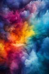 Rainbow cloud background image.