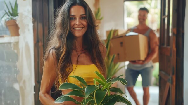 Couple Moving into New Home