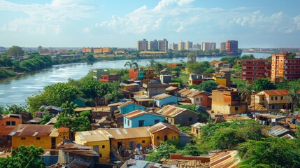 Bamako Vibrant Markets Skyline