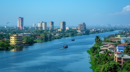 Brazzaville Riverside Tranquility Skyline
